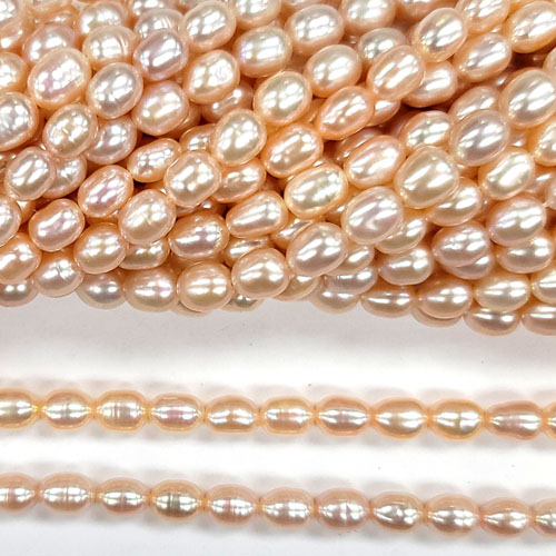 FRESHWATER PEARL RICE 5-5.5MM NATURAL PEACH